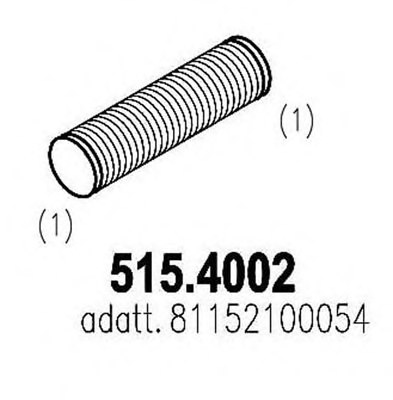 ASSO 515.4002 Flex Hose, exhaust system